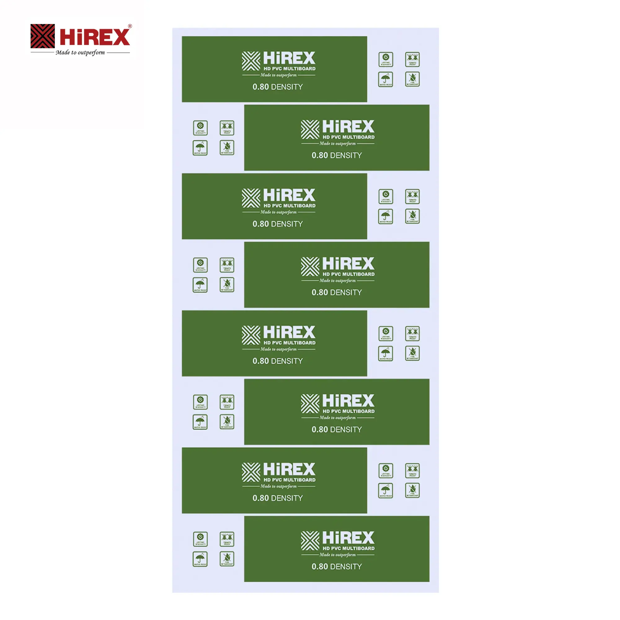 Hirex PVC Multiboard Density: 0.8